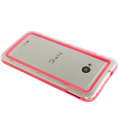 TPU + Transparent Plastic Bumper Frame Case for HTC One / M7