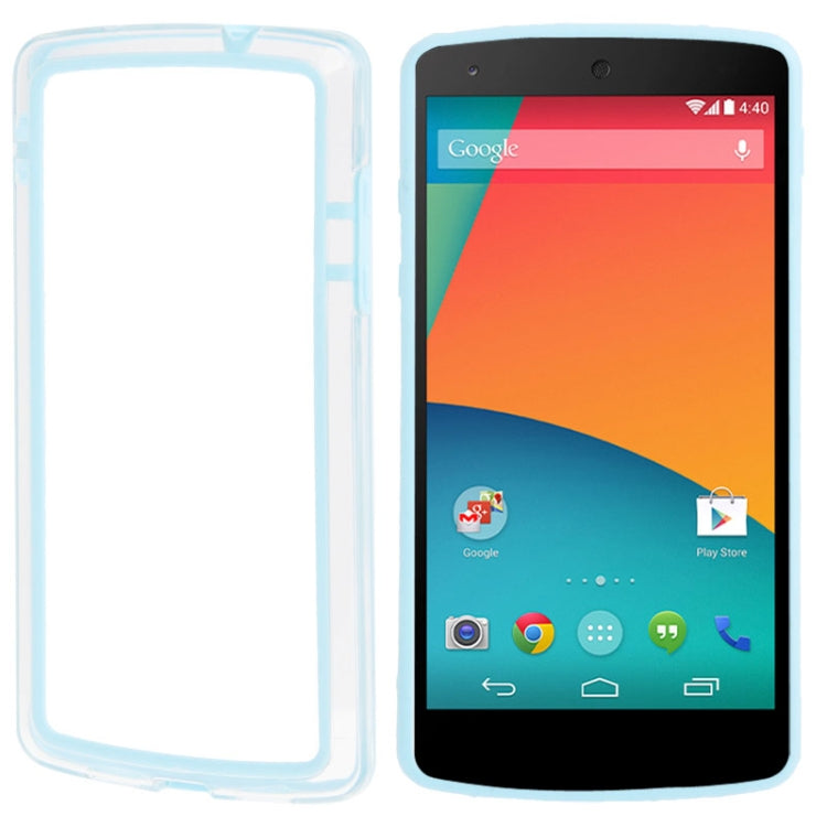 TPU + Transparent Plastic Bumper Frame Case for Google Nexus 5 / D820 / D821