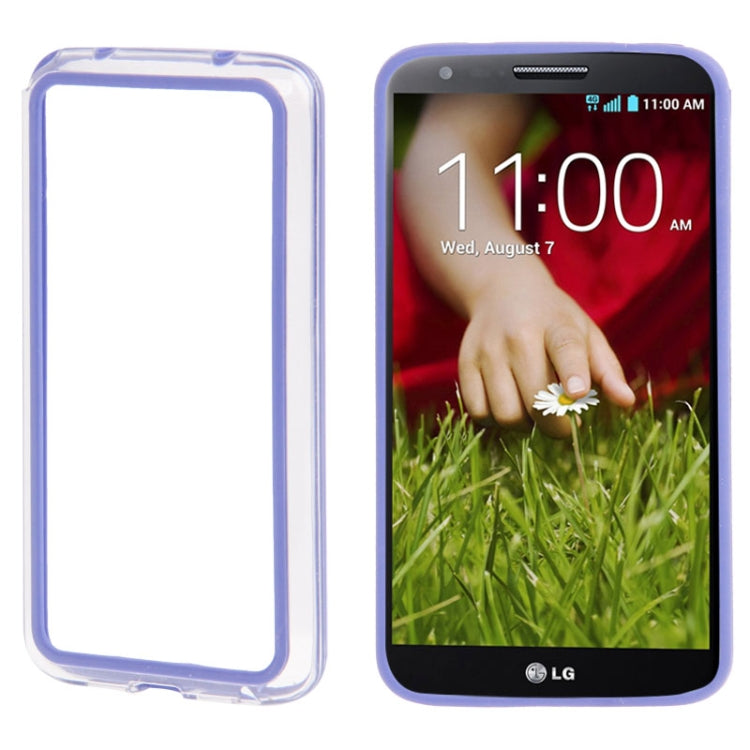 TPU + Transparent Plastic Bumper Frame Case for LG Optimus G2 D800 / D801 / D802 / D803 / D805