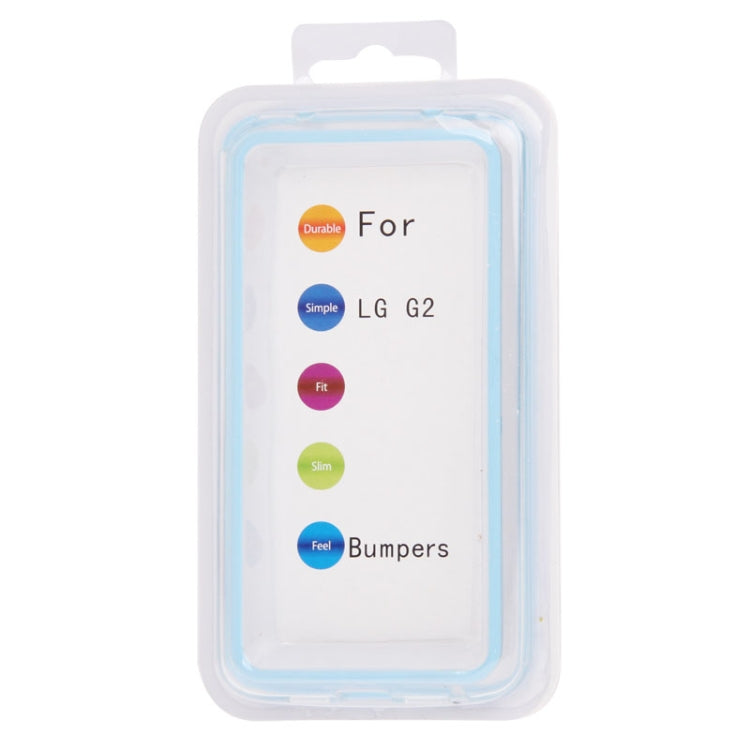 TPU + Transparent Plastic Bumper Frame Case for LG Optimus G2 D800 / D801 / D802 / D803 / D805