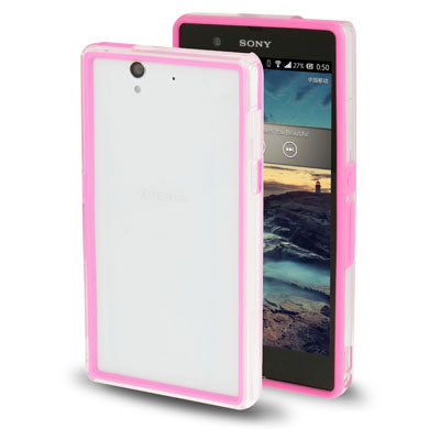 TPU + Transparent Plastic Bumper Frame Case for Sony Xperia Z / L36H / C660X