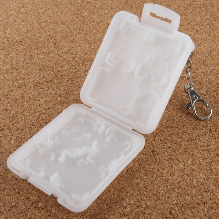 Card Case for Memory Stick, MS Pro Duo, Memory Stick Micro(M2), Secure Digital, RS-MMC/MMC, Micro SD, SD, SIM(White)