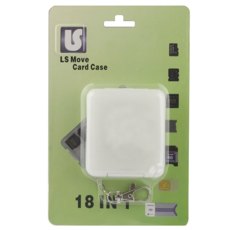 Card Case for Memory Stick, MS Pro Duo, Memory Stick Micro(M2), Secure Digital, RS-MMC/MMC, Micro SD, SD, SIM(White)