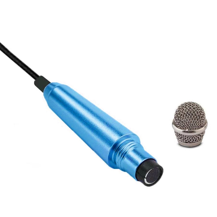 3.5mm Male + 3.5mm Female Ports Mini Household Mobile Phone Sing Song Metal Condenser Microphone, Compatible with IOS / Android System