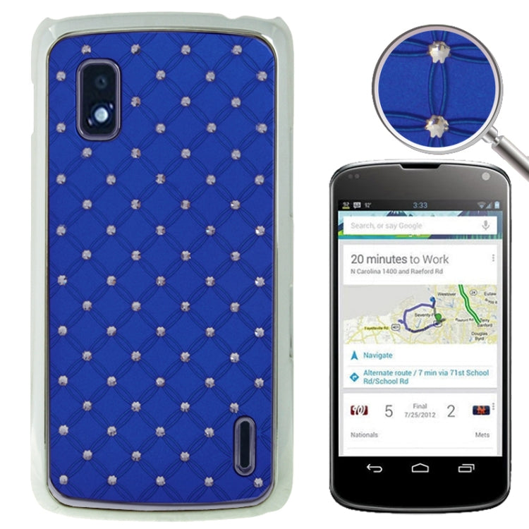 Luxury Bling Diamond Plating Skinning Plastic Case for LG Nexus 4 / E960