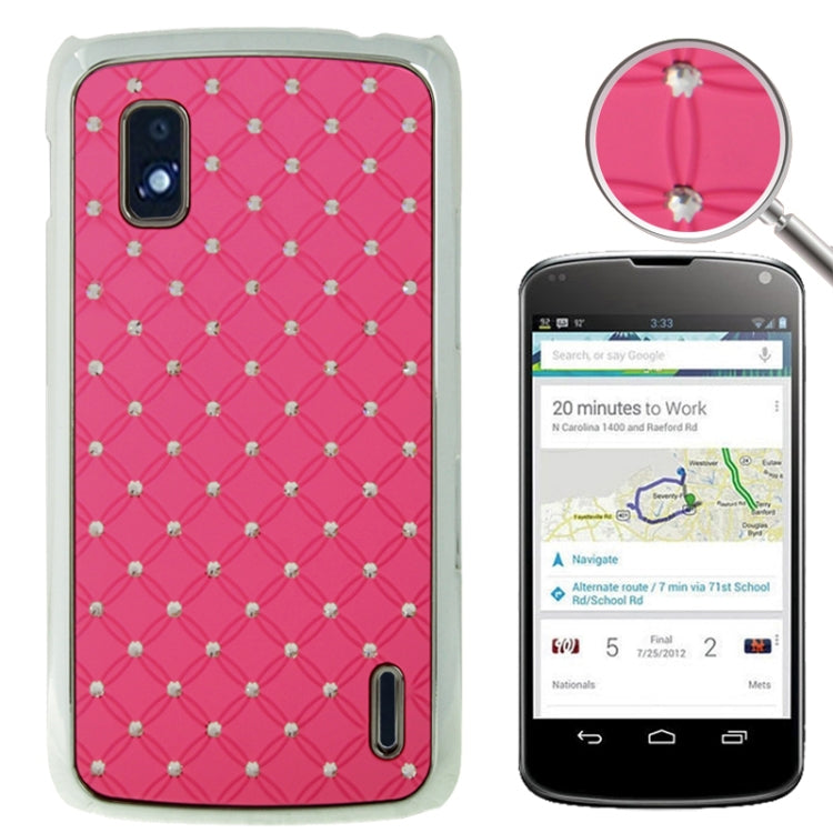 Luxury Bling Diamond Plating Skinning Plastic Case for LG Nexus 4 / E960