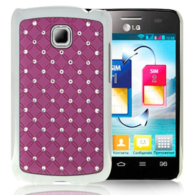 Luxury Bling Diamond Plating Skinning Case for LG Optimus L3 II / E430