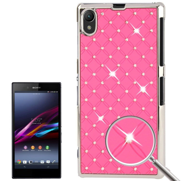 Luxury Bling Diamond Plating Skinning Plastic Case for Sony Xperia Z1 / L39h