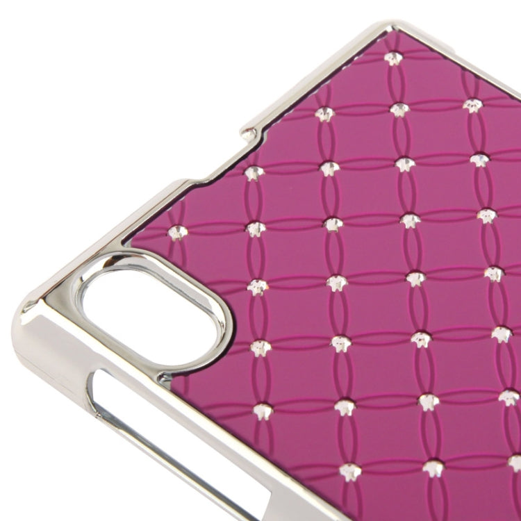 Luxury Bling Diamond Plating Skinning Plastic Case for Sony Xperia Z1 / L39h