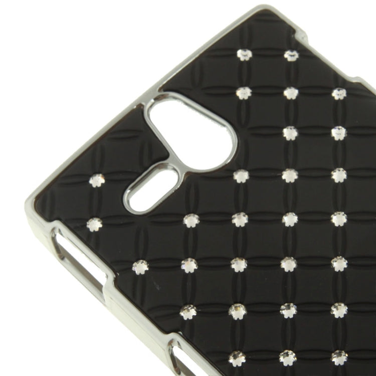 Luxury Bling Diamond Plating Skinning Plastic Case for Sony Xperia U / ST25i