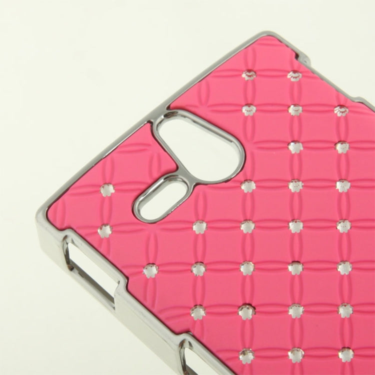 Luxury Bling Diamond Plating Skinning Plastic Case for Sony Xperia U / ST25i