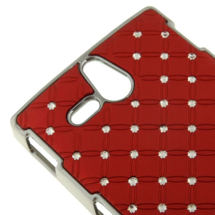 Luxury Bling Diamond Plating Skinning Plastic Case for Sony Xperia U / ST25i