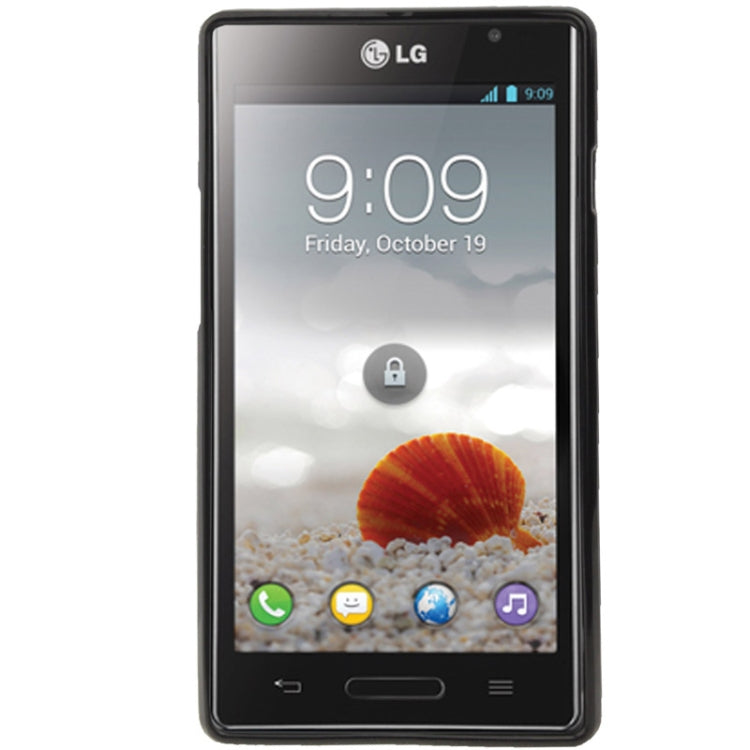 Black and Purple Dot Pattern TPU Case for LG Optimus L9 / P760