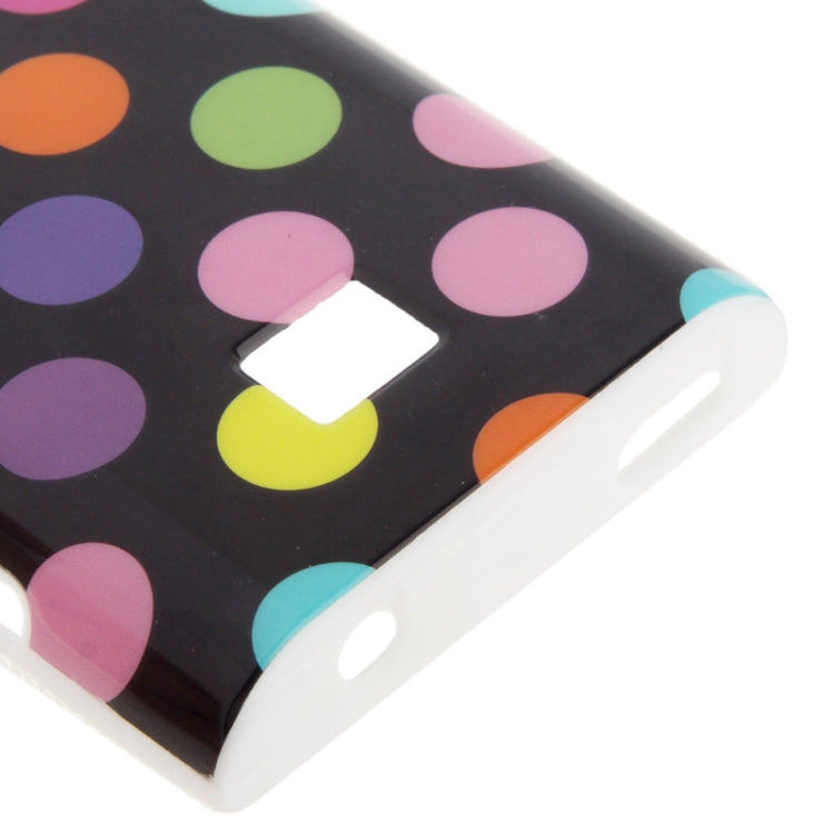 Black and Colourful Dot Pattern TPU Case for LG Optimus L3 / E400