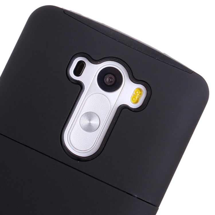 Plastic + Silicone Combination Case with Holder & Business Card Holder for LG G3 / D855