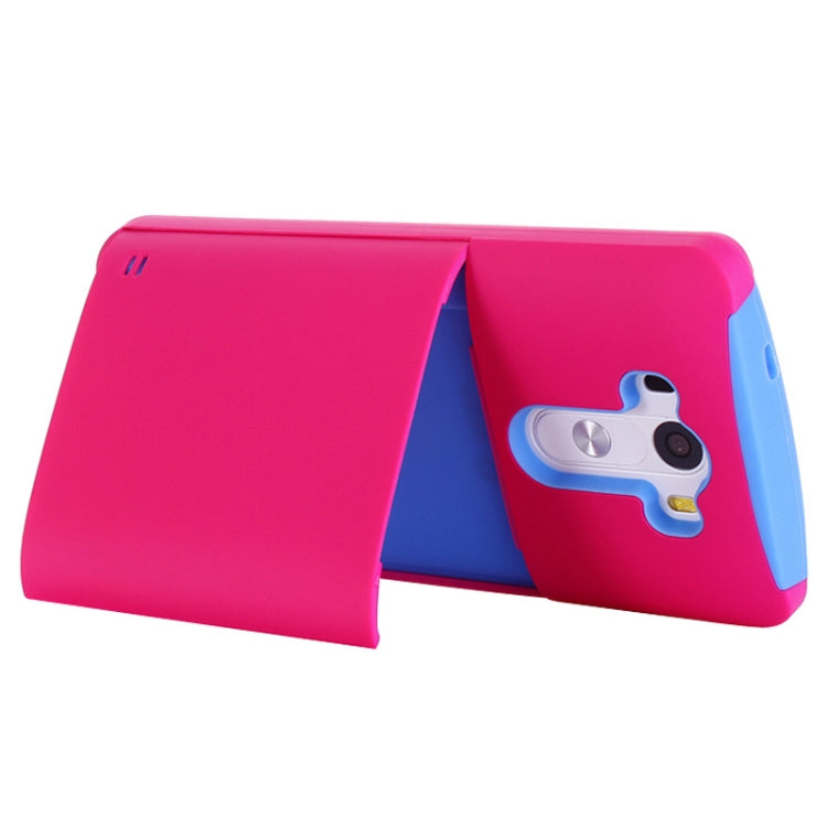 Plastic + Silicone Combination Case with Holder & Business Card Holder for LG G3 / D855