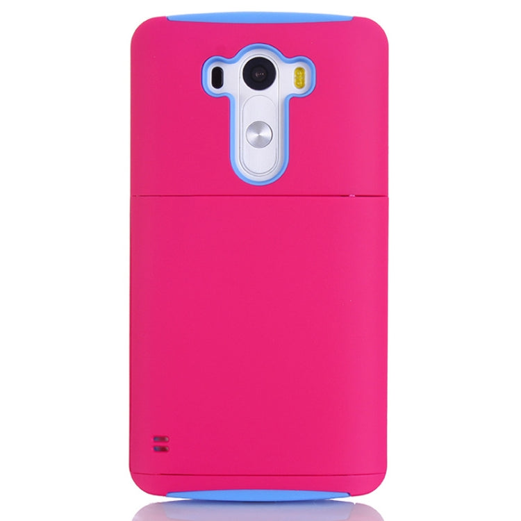 Plastic + Silicone Combination Case with Holder & Business Card Holder for LG G3 / D855