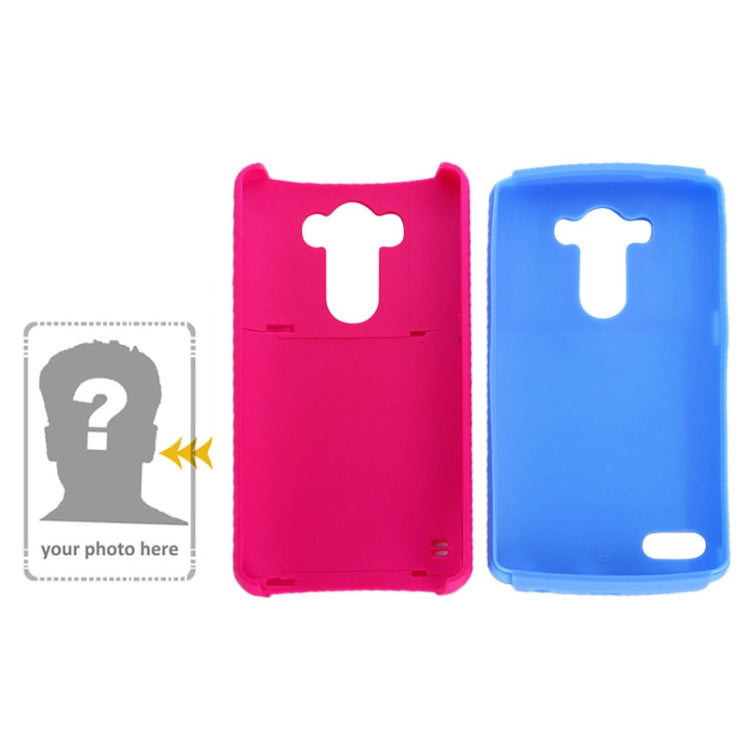 Plastic + Silicone Combination Case with Holder & Business Card Holder for LG G3 / D855