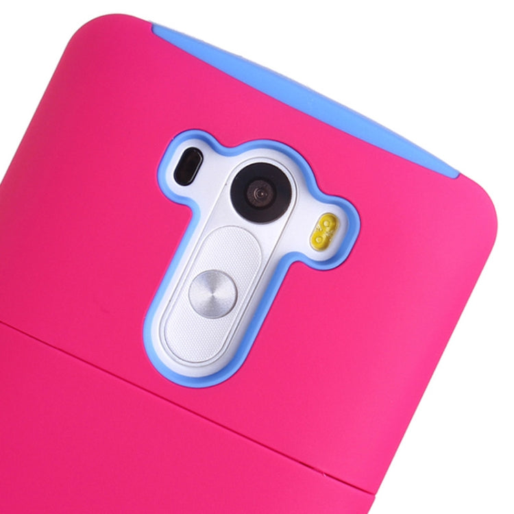 Plastic + Silicone Combination Case with Holder & Business Card Holder for LG G3 / D855