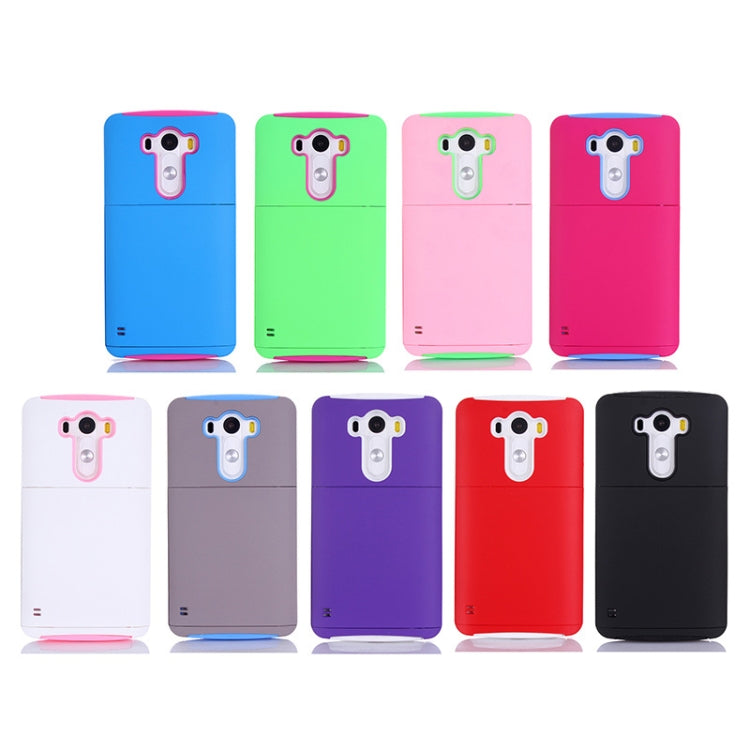 Plastic + Silicone Combination Case with Holder & Business Card Holder for LG G3 / D855