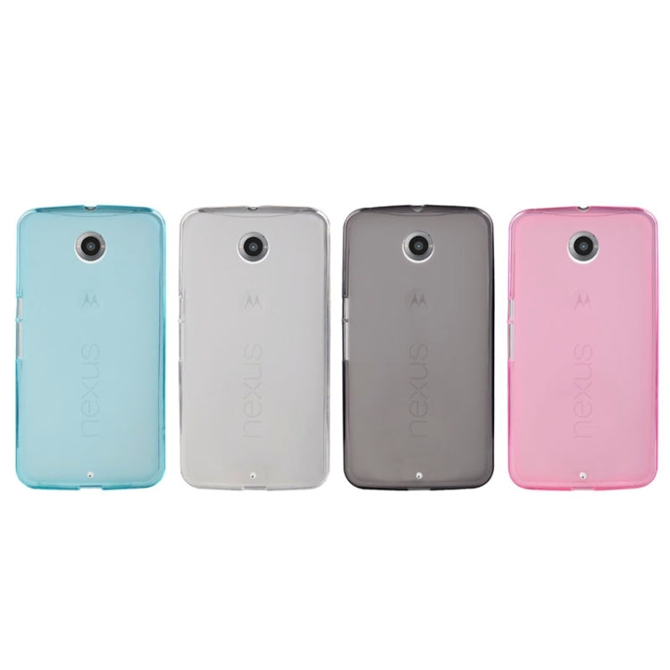 Pure Color Pattern TPU Case for Google Nexus 6(Blue)