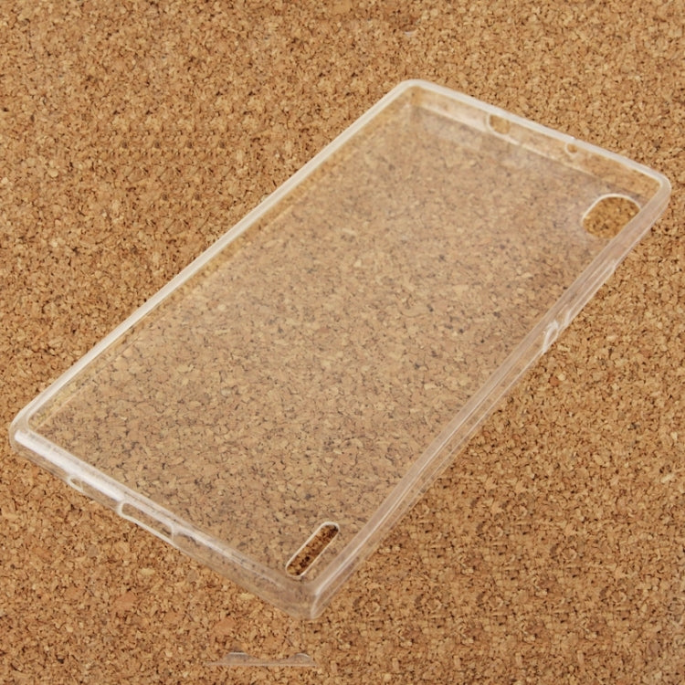 0.7mm Ultra-thin TPU Transparent Protective Case for Huawei Ascend P7