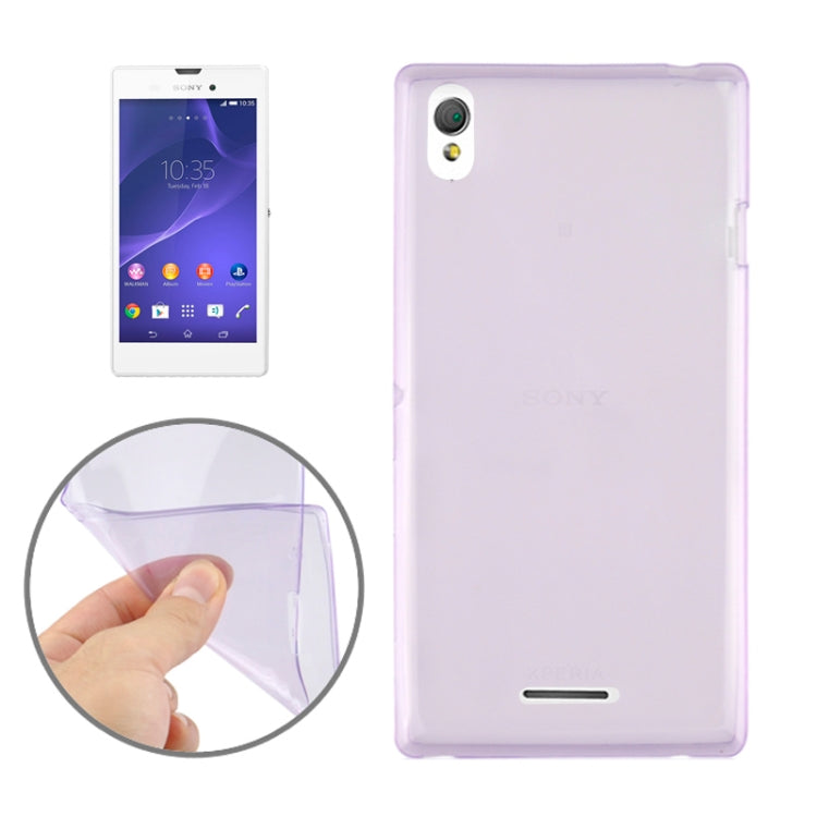 0.45mm Ultra-thin Polycarbonate Material TPU & Jelly Case for Sony Xperia T3