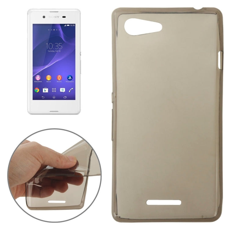 0.7mm Ultra-thin TPU Transparent Protective Case for Sony Xperia E3