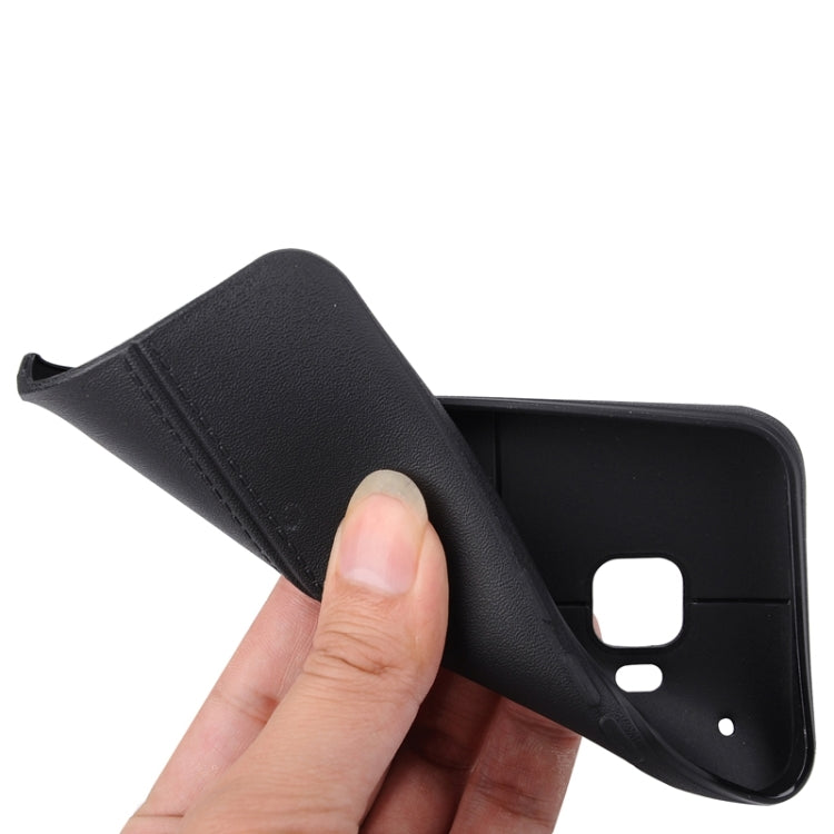 For HTC One M9 Leather Texture TPU Case