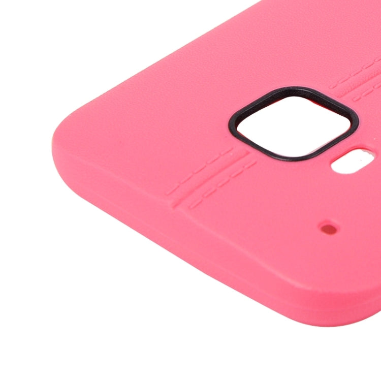 For HTC One M9 Leather Texture TPU Case