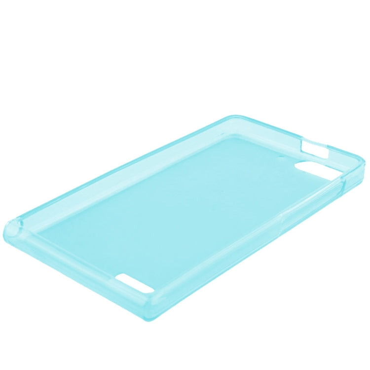 Translucent Frosted TPU Case for Huawei Ascend G6 (Baby Blue)