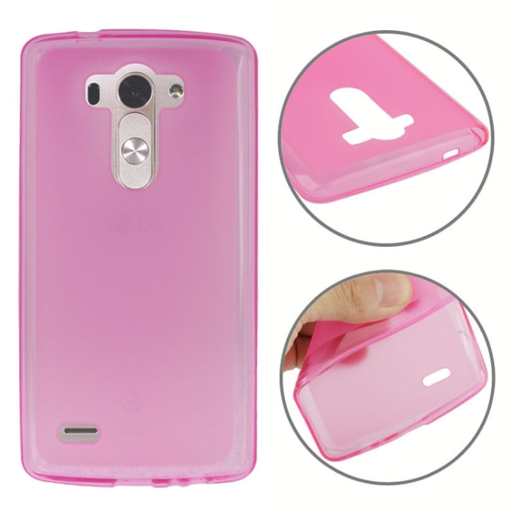 Anti-slip Frosted TPU Case for LG G3 Mini(Magenta)