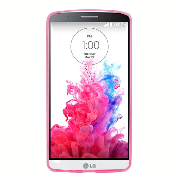 Anti-slip Frosted TPU Case for LG G3 Mini(Magenta)