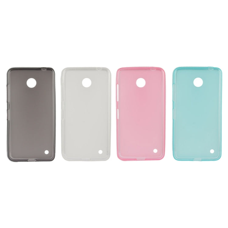 Translucent Frosted TPU Protective Case for Nokia Lumia 630(Transparent)