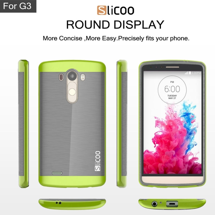 Slicoo Brushed Texture Electroplating TPU + PC Combination Case for LG G3 / D855
