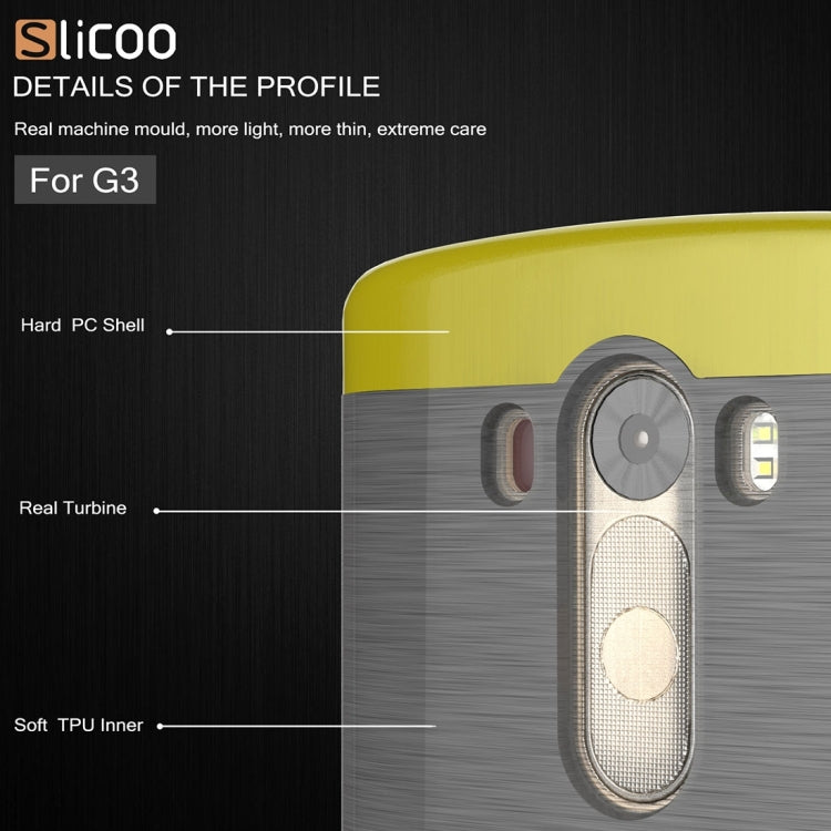 Slicoo Brushed Texture Electroplating TPU + PC Combination Case for LG G3 / D855