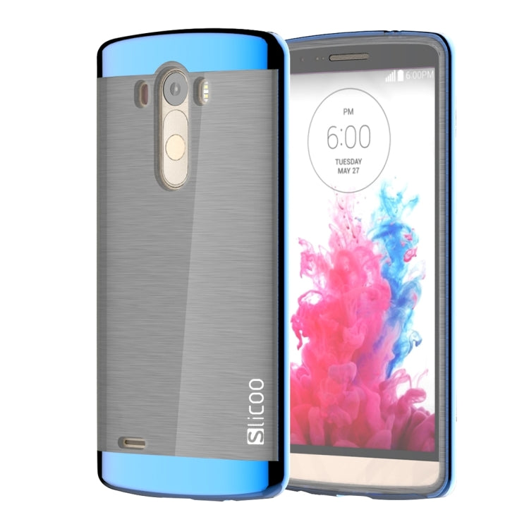 Slicoo Brushed Texture Electroplating TPU + PC Combination Case for LG G3 / D855