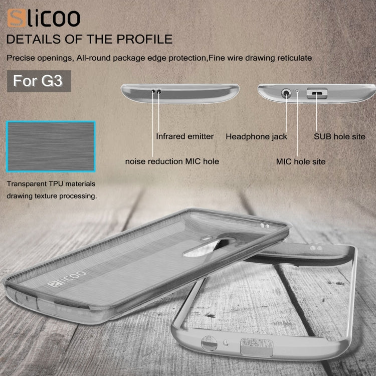 Slicoo Brushed Texture Electroplating TPU + PC Combination Case for LG G3 / D855