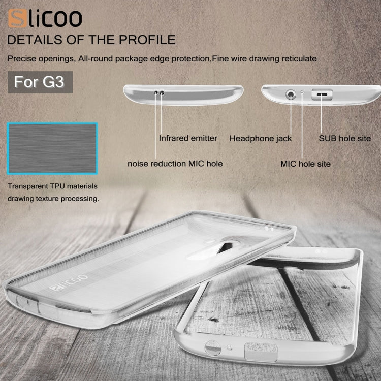 Slicoo Brushed Texture Electroplating TPU + PC Combination Case for LG G3 / D855