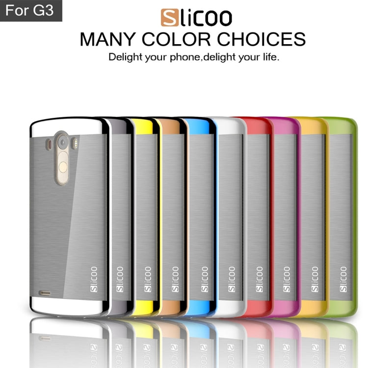Slicoo Brushed Texture Electroplating TPU + PC Combination Case for LG G3 / D855