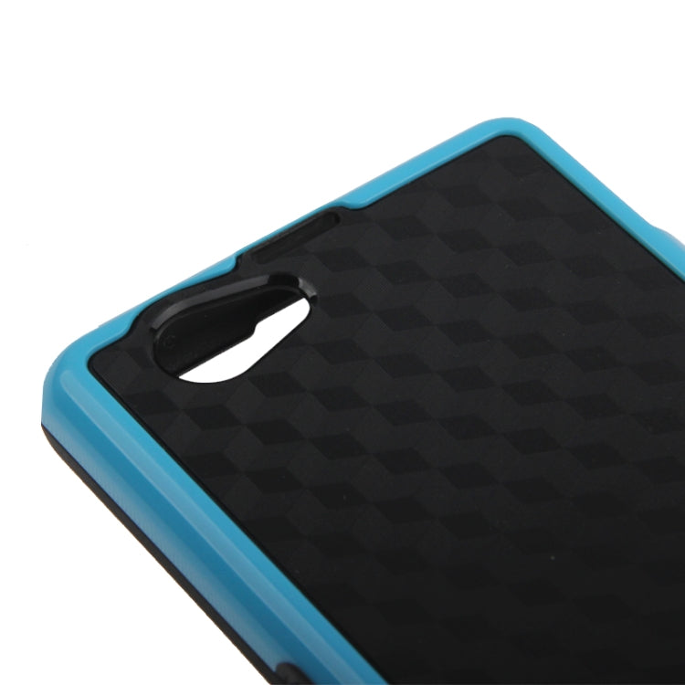 2-color Series Grid Texture TPU + Plastic Case for Sony Xperia Z1 mini
