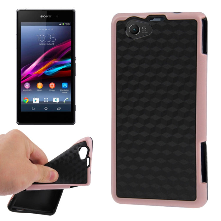 2-color Series Grid Texture TPU + Plastic Case for Sony Xperia Z1 mini
