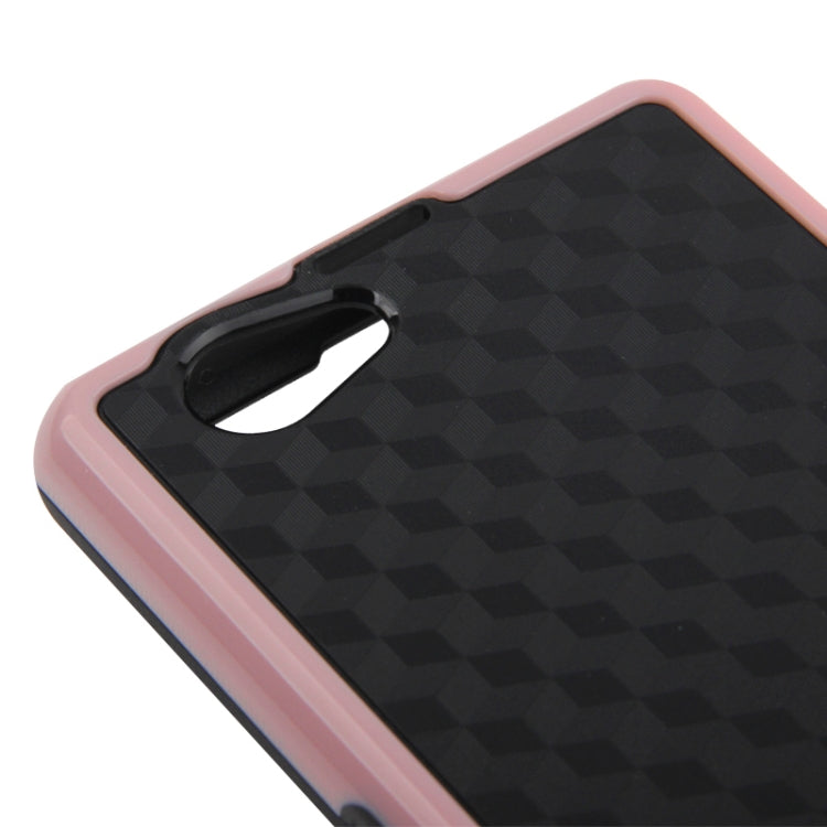 2-color Series Grid Texture TPU + Plastic Case for Sony Xperia Z1 mini