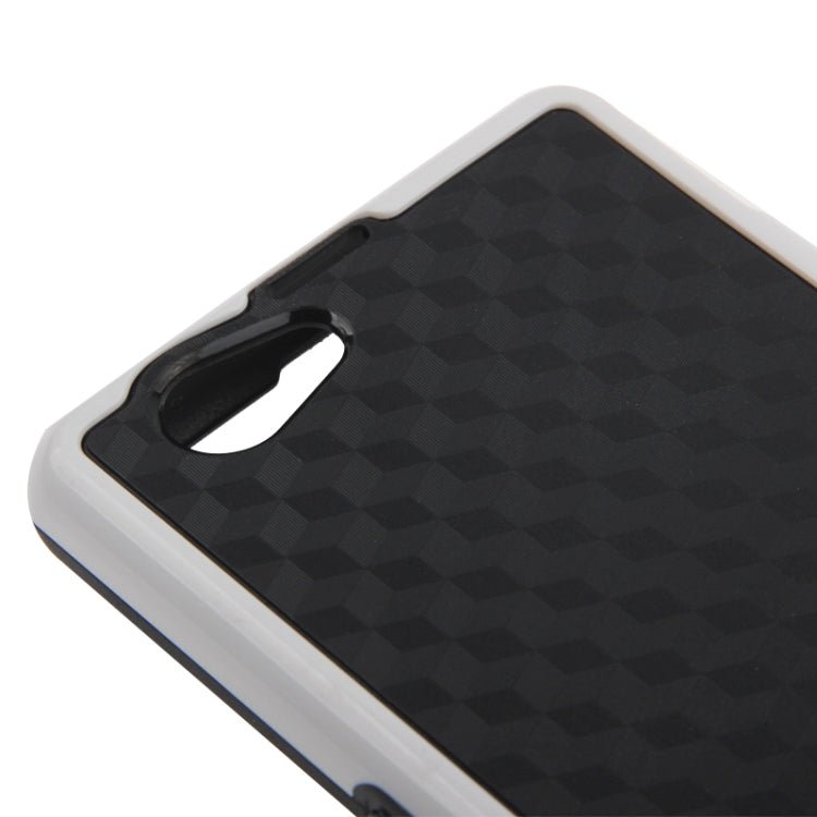 2-color Series Grid Texture TPU + Plastic Case for Sony Xperia Z1 mini