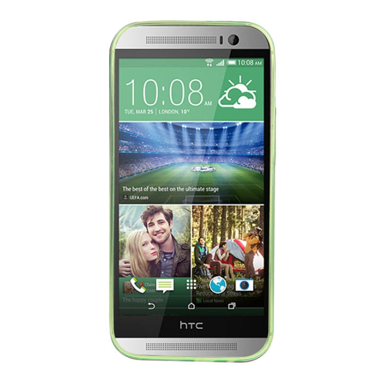 For HTC One M8 0.45mm Ultra-thin Translucent TPU Protective Case