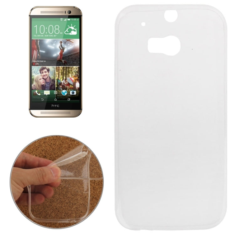 For HTC One M8 0.45mm Ultra-thin Translucent TPU Protective Case