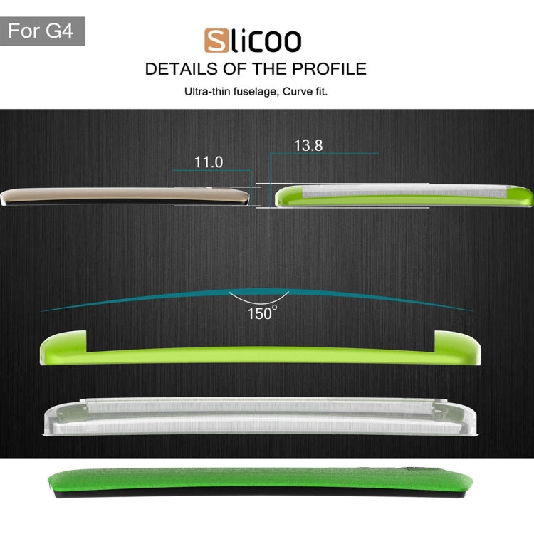 Slicoo Brushed Texture Electroplating Transparenct TPU + PC Combination Case for LG G4 / H815