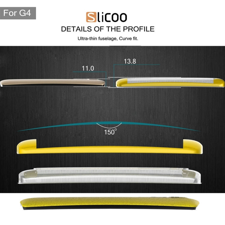 Slicoo Brushed Texture Electroplating Transparenct TPU + PC Combination Case for LG G4 / H815