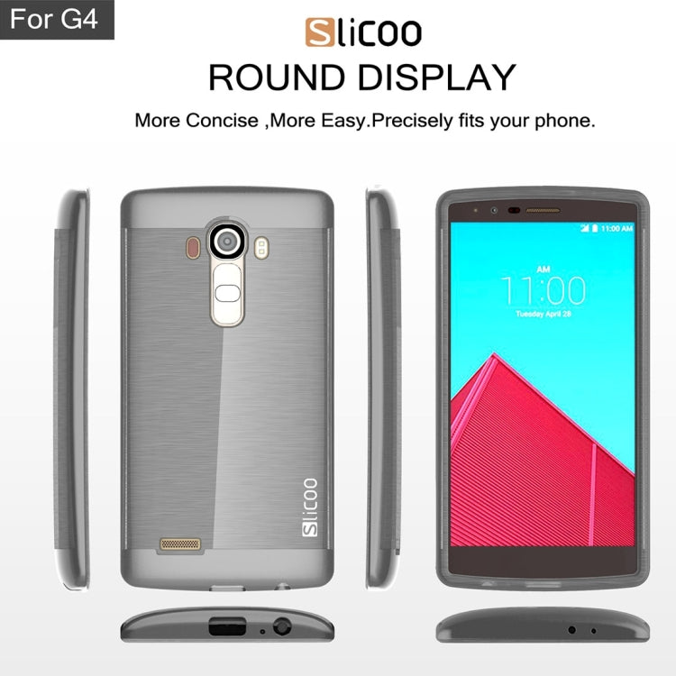 Slicoo Brushed Texture Electroplating TPU + PC Combination Case for LG G4 / H815