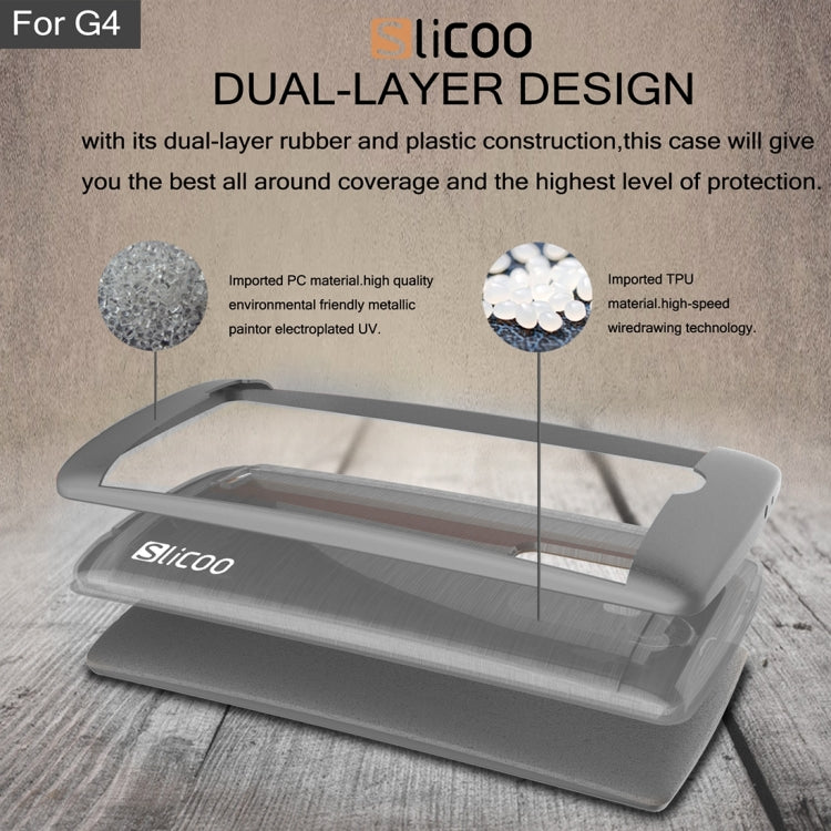 Slicoo Brushed Texture Electroplating TPU + PC Combination Case for LG G4 / H815